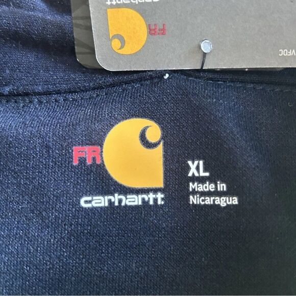 Carhartt FR Flame Resistant Hi Viz Yellow Reflective Button Shirt Mens Size XL - Picture 5 of 10